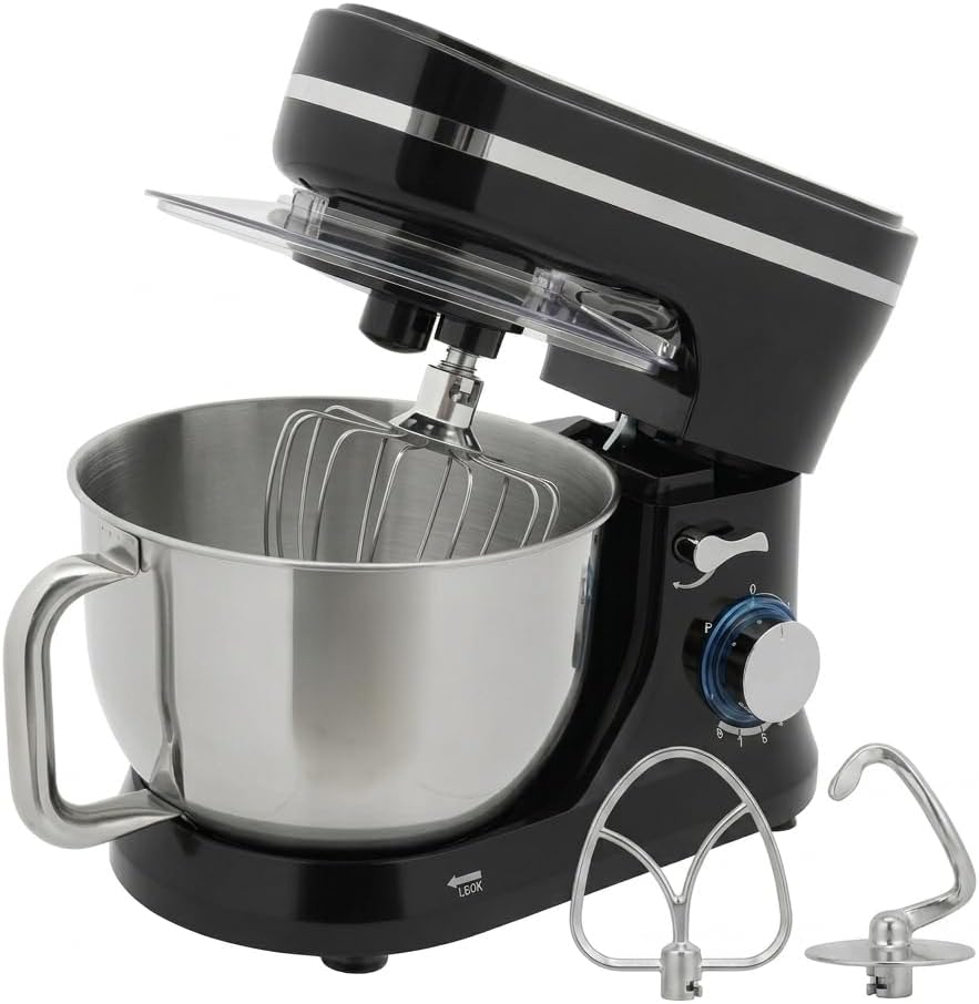 Kitchen in the Box Stand Mixer, 660W 4.8 QT Kitchen Electric Mixer, 8+1 Speed Large Capacity Tilt-Head Food Mixer with Dough Hook, Flat Beater & Splash Cover, for Home Baking