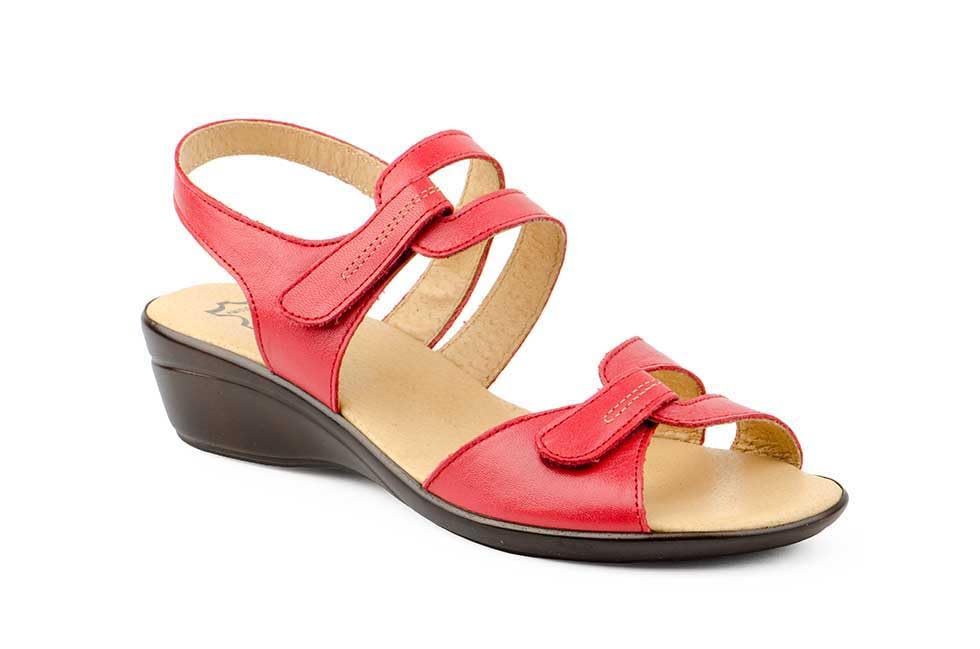 NOESLOMISMO BY DILEMA Sandalias de Cuña Baja para Mujer con Doble Velcro | Piel Hecha en España | Calzado Ergonómico Antideslizante para Verano y Pies Delicados
