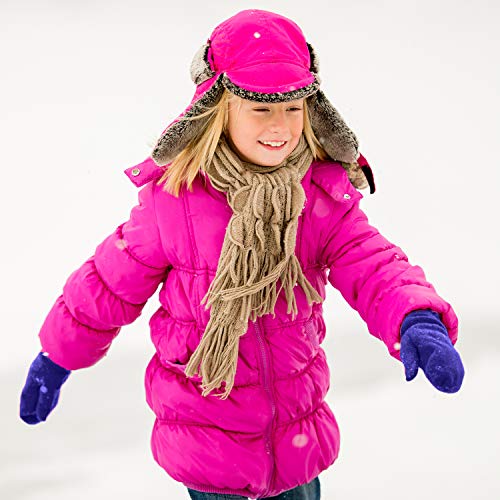 Image of Baby Toddler Winter Mittens For Boy Girl Kids Warm Gloves Easy-On Sherpa Fleece Lined Snow Gloves 2 Pairs