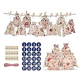 Weihnachts-Adventskalender: Kann auch tolle Weihnachtsdekoration für verschiedene Anlässe Geburtstage, Erntedankfeste, Hochzeiten, Partys, Advent usw. verwendet werden.