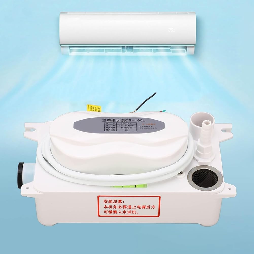Bomba de Drenaje de Condensado para Aire Acondicionado QS-100L. Bomba de Elevación de Condensado para Aire Acondicionado. Bomba de Agua Totalmente Automática.