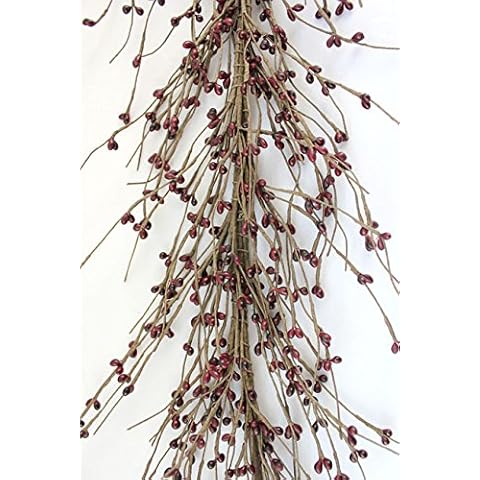 Evron Internternationa AR1956C-6 Primitive Pip Berry Garland in Burgundy Cover