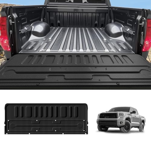 Image of LASFIT Tailgate Mat for Toyota Tundra 2007-2021 (Not Fit Drop-in Liners) | All Weather Custom Fit Easy Clean TPE Truck Tailgate Protector Liner Accessories, Truck Tailgate Mat, Black