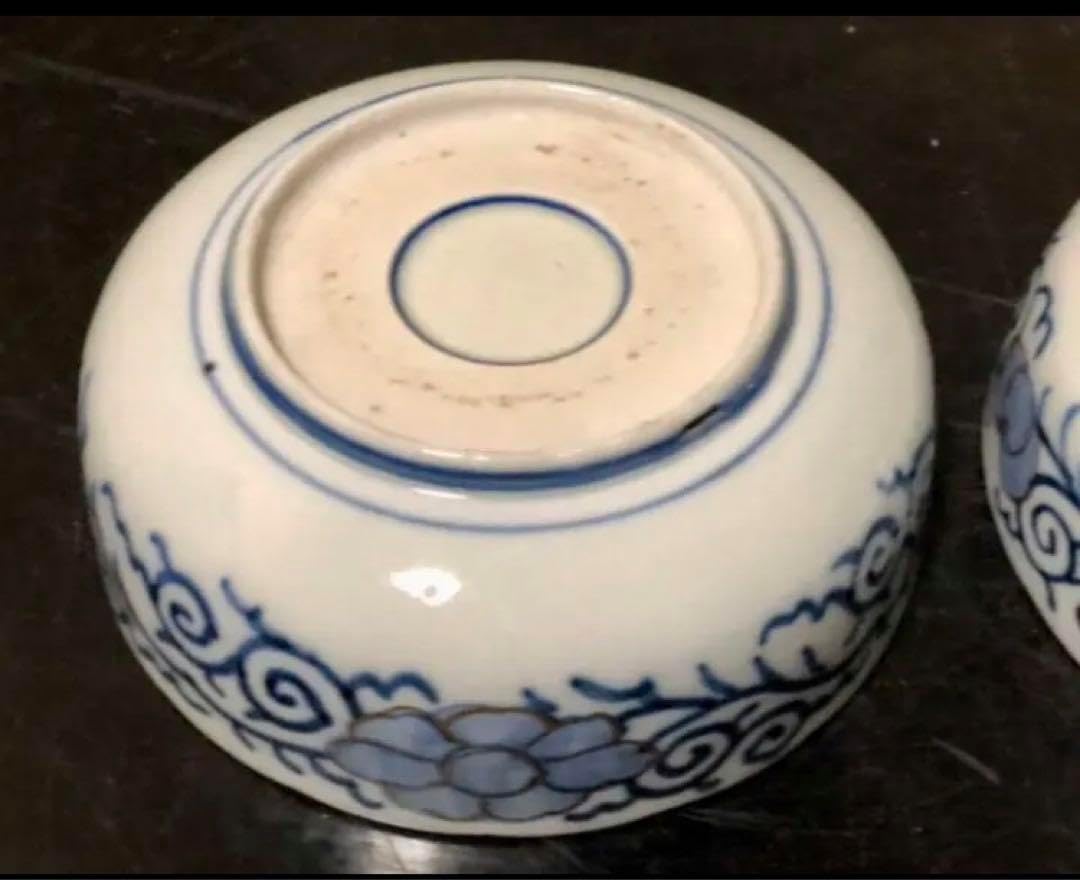 上手物 古伊万里 金彩錦 春寒鉢 膾皿 中鉢 2客 片口