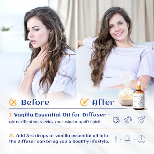 30ml Vanilla Essential Oil for Skin, Hair, and Aromatherapy
