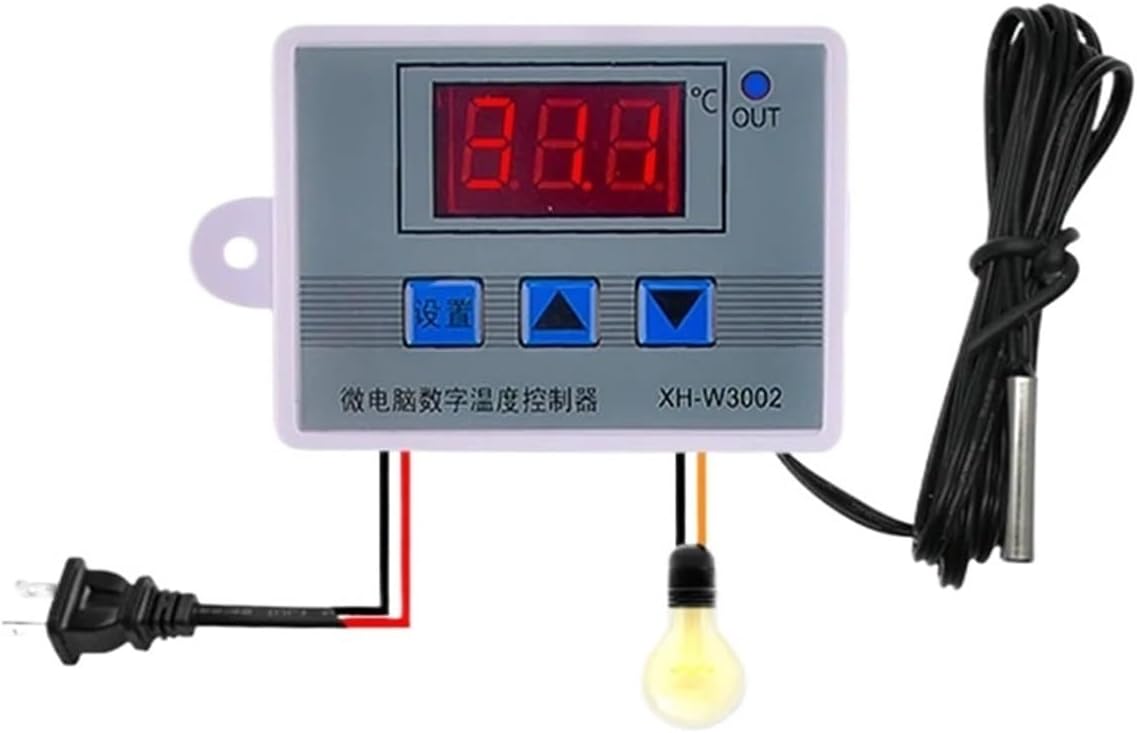 XH-W3002 AC110V-220V DC12V/24V Temperature Controller LED Digital Control Thermostat Microcomputer Switch Thermoregulator Sensor(12V 120W)