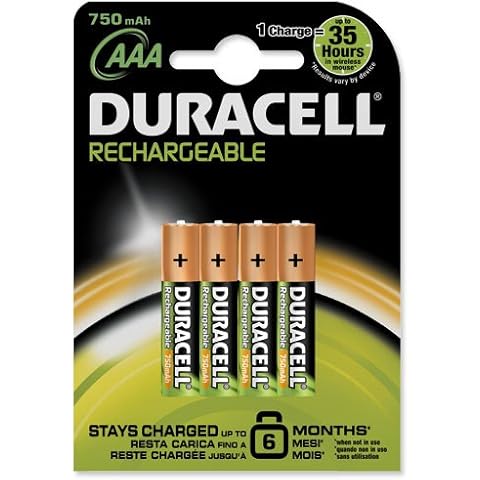 Duracell Rechargeable 750mAh AAA Batteries Pack Cover