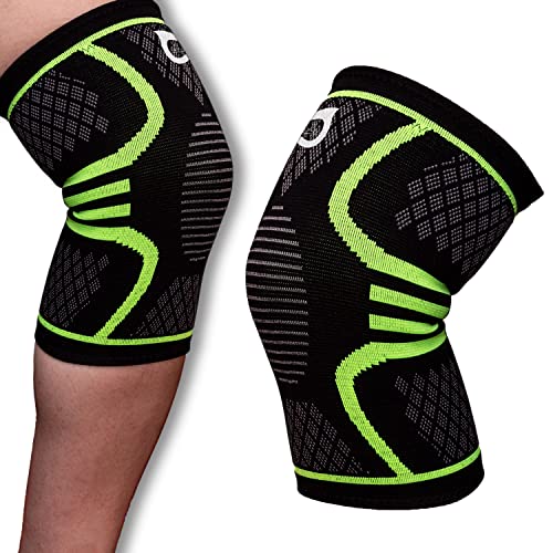 Genouillères De Sport ZITUZY - Lot De 2 - Avec Silicone Antidérapant Et Ressort Mémoire De Forme - Taille M/L - Pour Running, Basketball, Randonnée