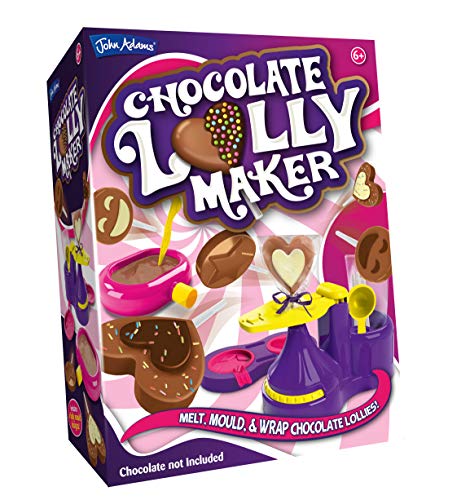 John Adams Chocolate Lolly Maker | Melt Mould & Wrap Your Own Chocolate Lollies | Choose From 4 Designs | Food Craft Treats | Age 6+ | Kids Gift Idea For Birthday & Christmas | Chocolate Not Included
