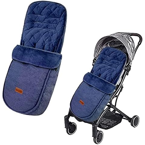 Milkiwai Universal Footmuff, Cosy Toes Footmuff, Waterproof and Windproof Crystal Fleece Warm Footmuff, Washable Baby Nest for Pram Winter Outdoor Tour Universal Stroller Sleeping Bag Black (L) Cover