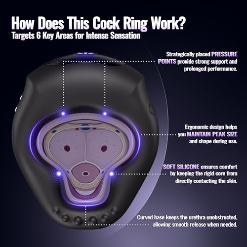 Vibrating-Cock-Ring-Ergonomic-Contour-10-Vibrations-Sex-Toys-for-Men-Silicone-Penis-Ring-Secure-Wrap-Around-Design-for-Male-Erection-APP-Control-Male-Sex-Toy-for-Adult-Couples-Pleasure-Chastity-Cage