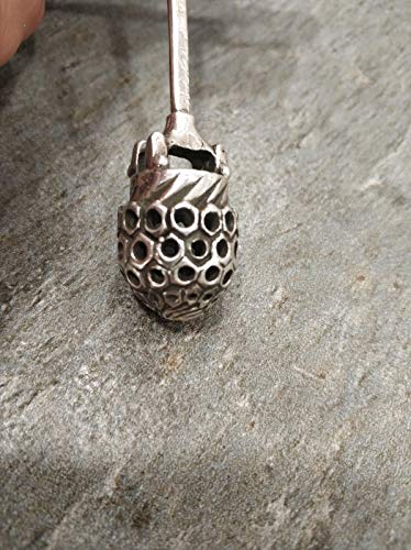 Round Honey Spoon Made Of 925 Sterling Silver, Honeycomb Nature Beauty Design, Custom Engraving Spoon Baby Shower Gift Nadav Art Handmade By Avi Nadav #TOP1