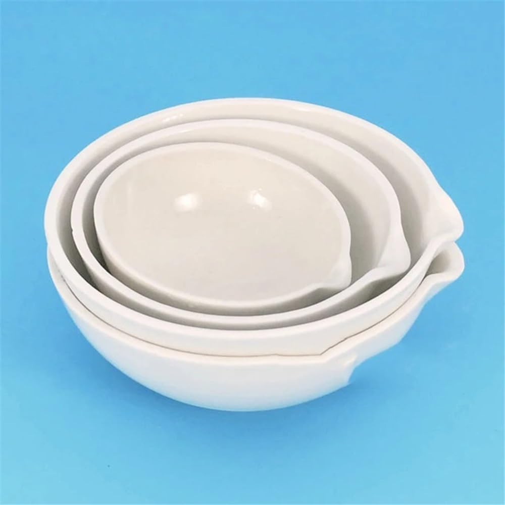 Cristalería de Laboratorio Recipiente de porcelana redondo de evaporación de laboratorio de 35 ml a 1000 ml(500ml 1pcs)