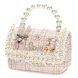 AO ALI VICTORY Toddler Gifts Kids Purse for Little Girls Mini Girl's Handbag Shoulder Crossbody Bag (White)