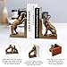 Dog Bookends, Book Ends for Shelves to Hold Books Heavy Duty, Creative Resin Book Holders for Kitchen Desk Home Office