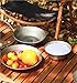 Compatible for Titanium Camping Tableware Set, Portable Stackable Bowl Plates and Utensils for Outdoor Meals(A)