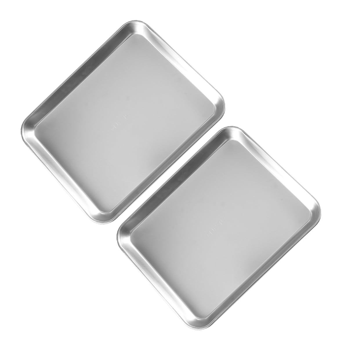 Veemoon Vassoio Portastrumenti in Acciaio Inossidabile 304, Set 2 Pezzi, Fondo Piatto Antifuoriuscite, Resistente e Facile da Pulire, per Uso Medico e Forniture di Laboratorio