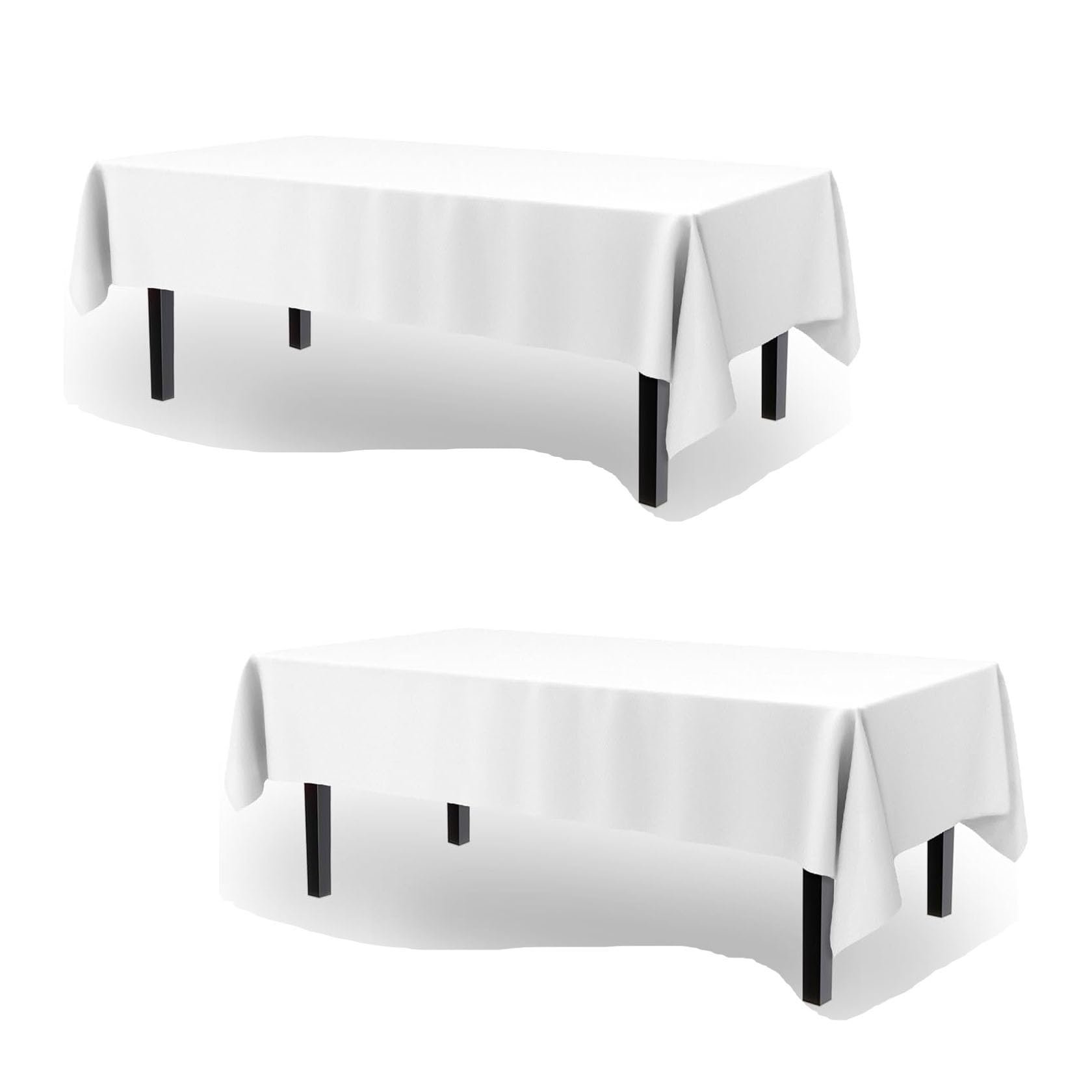 Manteles Antimanchas 240 x 340 cm Estilo, Durabilidad y Fácil Limpieza Mantel Antimanchas Tacto para Mesa de Comedor, Blanco