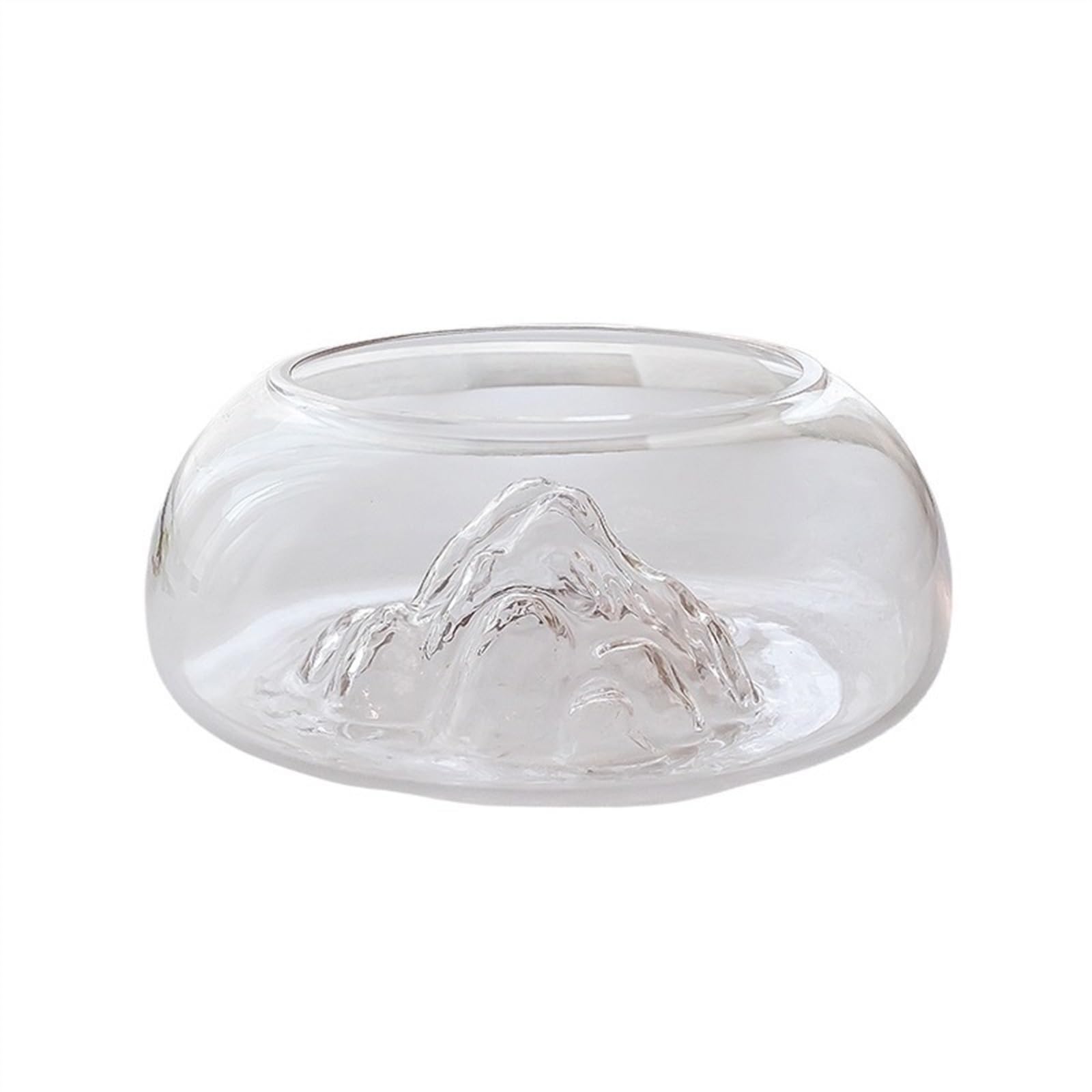 Acquario per Pesci Glass Aquarium Thickened Living Room Small Spherical Fish Tank Household Transparent Desktop Turtle Tank with Raised Mountain Line Decoration Acquari