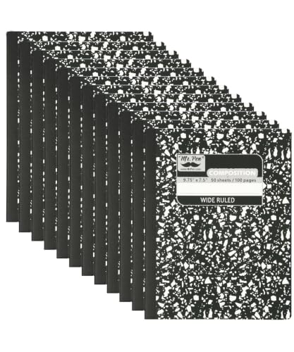 Notebook pour l'école et écriture grand lignage format 9.75x7.5 pouces