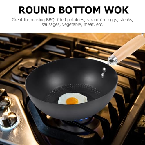 Wok Mini de Hierro Forjado Antiadherente para Cocina miniatura 4