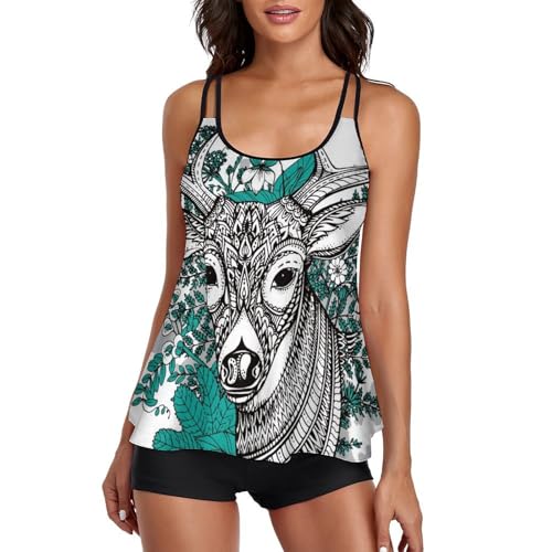 Maillot de bain tankini ensembles bikini avec short de garçon et robe de plage femme