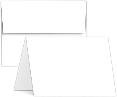 Juego de tarjetas de felicitación – Cartulina blanca en blanco A6 (4.5 x 6 pulgadas) y sobres, tarjetas personalizadas y personalizadas para