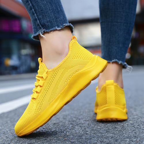 Image of Women's Tennis Running Walking Shoes Slip on Casual Non Slip Athletic Workout Gym Sneakers Fashion Lightweight Breathable Mesh Jogging Work Sports Outdoor Shoe