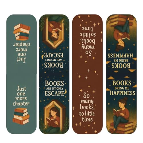 Image of Zesta Magnetic Bookmark Set of 7 | Aesthetic Book Mark for Reading | Cute Anime Bookmarks for Kids, Students | Book Accessories for Novels, Gifts for Readers(Booknerds Magnetic Bookmarks, 9X2.5 Cms)