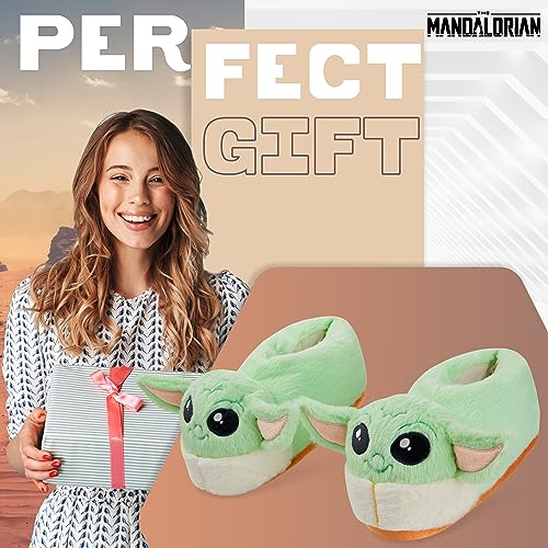 Image of Disney Stitch 3D Plush Slippers for Women Teens Eeyore Baby Yoda Soft Cozy Fleece Non Slip House Shoes Gifts for Women