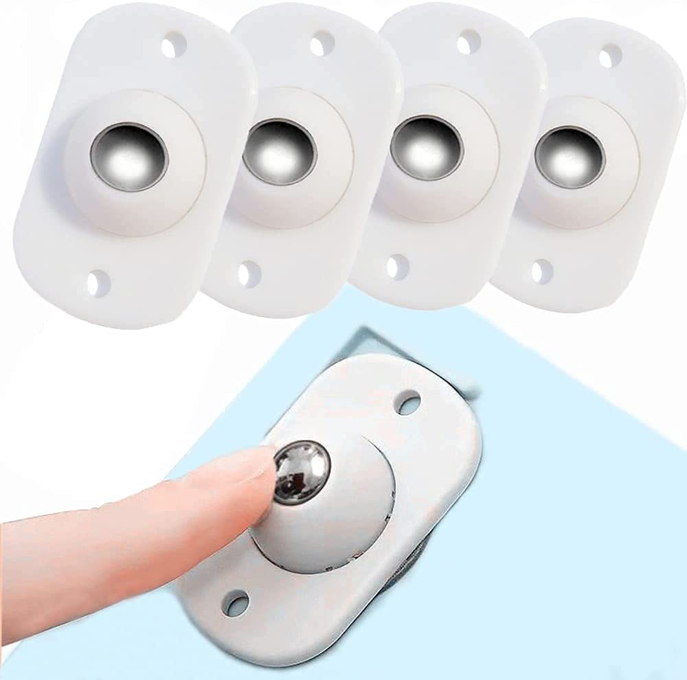 Swivel Caster Wheels Self Adhesive at The Bottom of The Storage Box, 360 Degree Rotation Pulley for Furniture Various Storage Boxes(Load Capacity- 8 Kg) (Wheels Pack OF 4 Pcs)