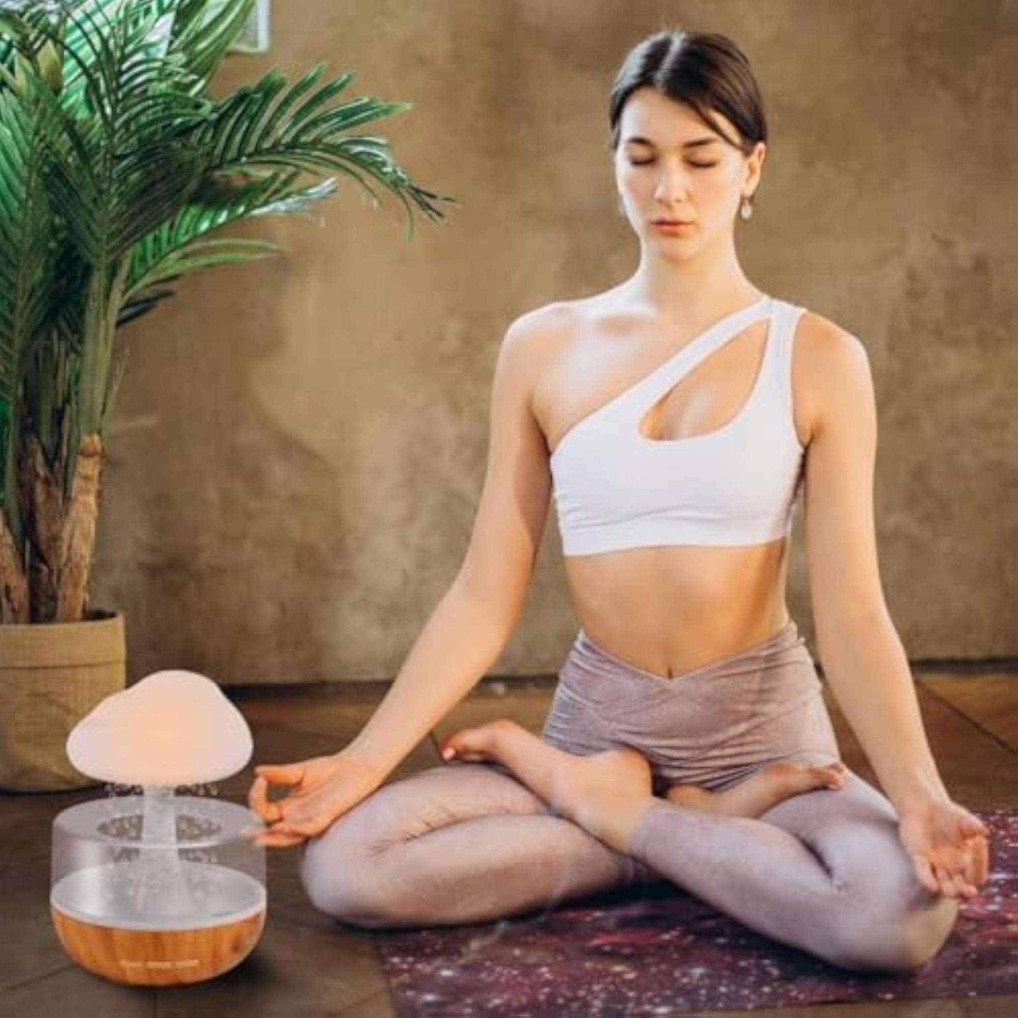 HIYON Rain Cloud Essential Diffuser with Night Lights