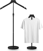 Vista 1 de Mannequin Torso, 30 to 41 Inch Height Adjustable Shirt Display Stand for Vendors Shop Graduation Party, Stable Ease Assembly Dress Form Clothes Negro