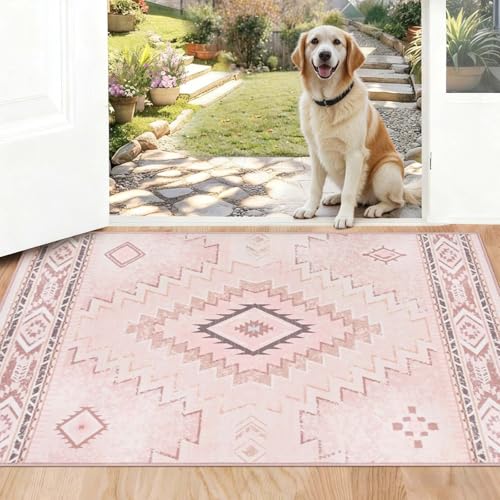 Tapete Lavable Yinhua Rosa 2x3 Antideslizante miniatura 1