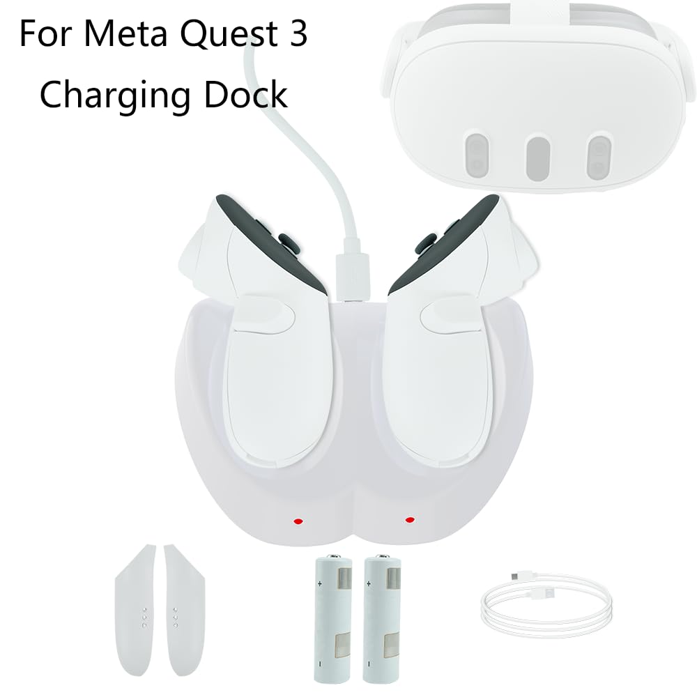  quest3本体 +充電ドック+モバイルバッテリー Amazon.co.jp: Meta Quest 3用RGB充電ドック、VRコントローラー