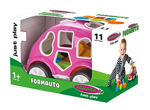 Jamara- Just Play Juego Educativo Coche con Formas, Color fucsia, Medium (460292)