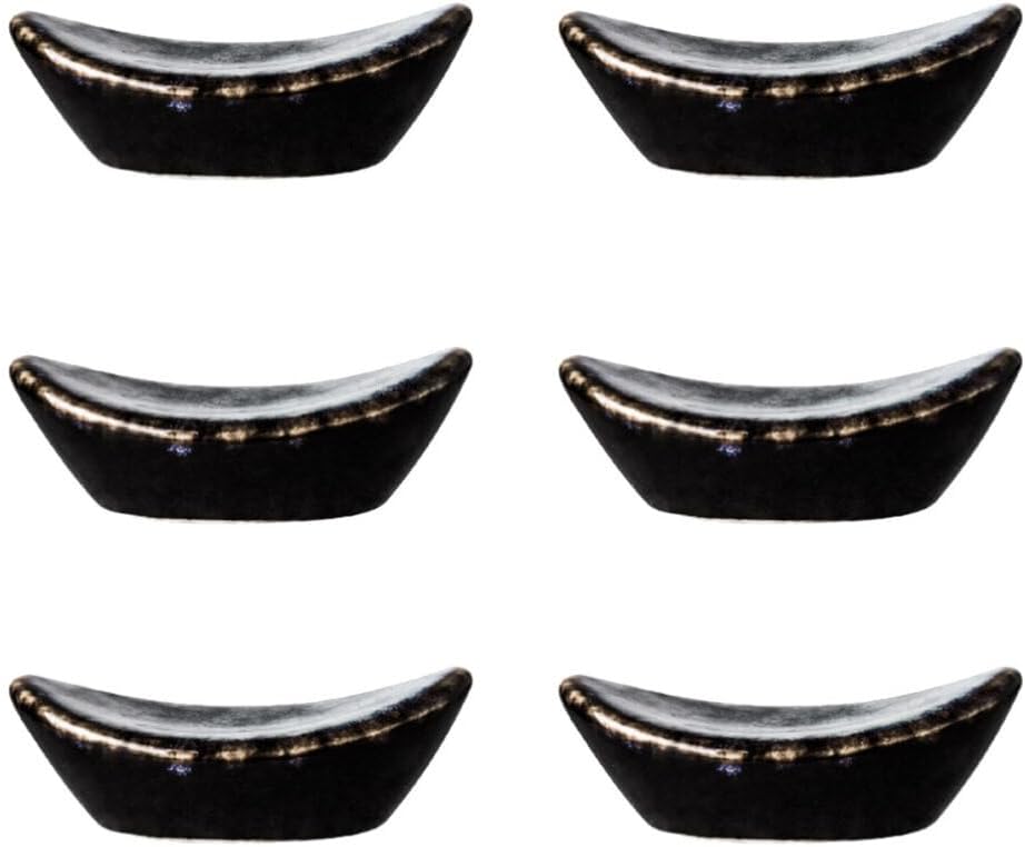 6pcs Ceramic Chopstick Holder Ingot Shaped for Spoon Fork Tableware