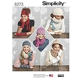 Simplicity 8273 Women's Knit Cold Weather Accessories Sewing Pattern, One Size