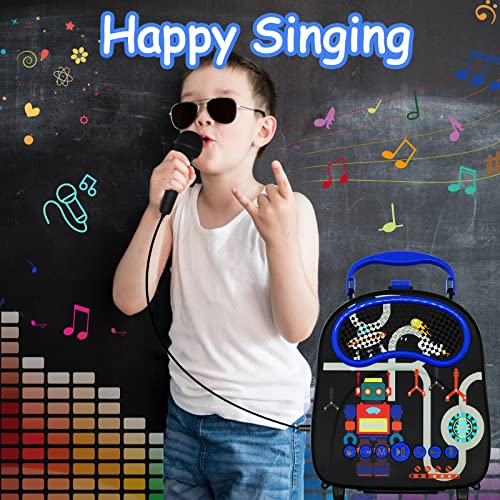 Kids Karaoke Machine For Boys Girls With 2 Microphones Portable Toddler Singing Machine Bluetooth Children Karaoke Toy Speaker Gift For Birthday Festival #TOP4
