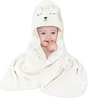 Toalha Banho Capuz Bichinho Bordado Roupão Bebê Recém Nascido Infantil Criança Bordado (Branco)