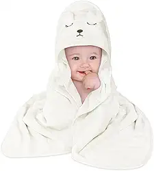 Toalha Banho Capuz Bichinho Bordado Roupão Bebê Recém Nascido Infantil Criança Bordado (Branco)