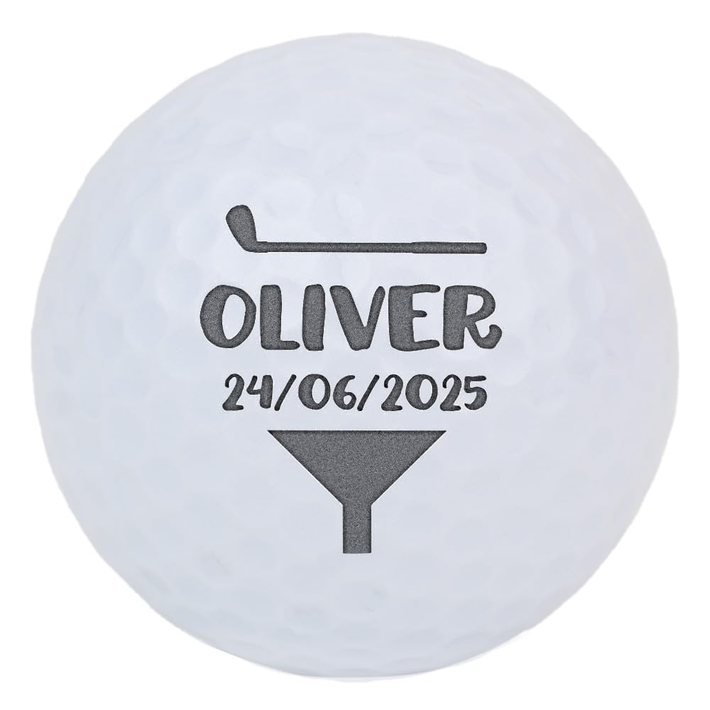Wanapix Pack 3 Bolas de Golf Personalizadas Grabada o Impresa Regalo Golfistas