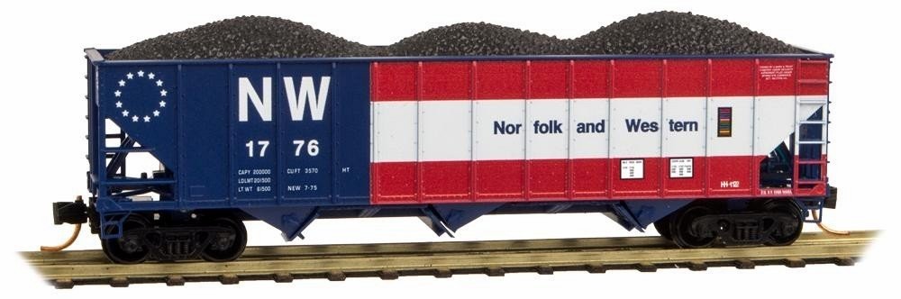 N 100-ton 3-Bay Open Hopper N&W