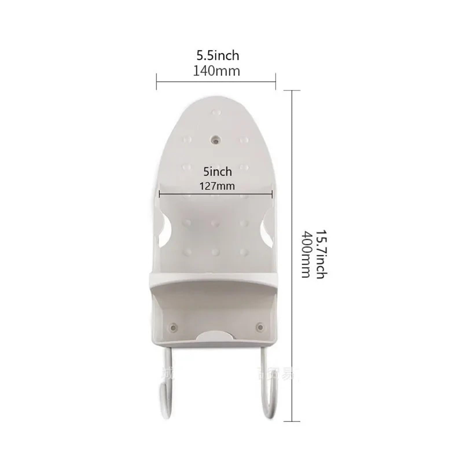 Home Essentials, Supporto per ASSE da Stiro a Parete, Supporto per ASSE da Stiro, Gancio per Appendere (Bianco)