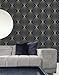 NextWall Gem Geometric Peel and Stick Wallpaper (Dark Blue & Metallic Gold)