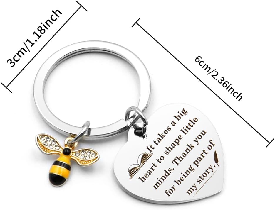 Teacher Gifts for Women,Teacher Appreciation Gifts Ideas Retirement Valentines Day End of Year Christmas Back to School Thank You Thanksgiving Summer Cool Farewell Gift for Teachers Assistant Keychain - Image 6