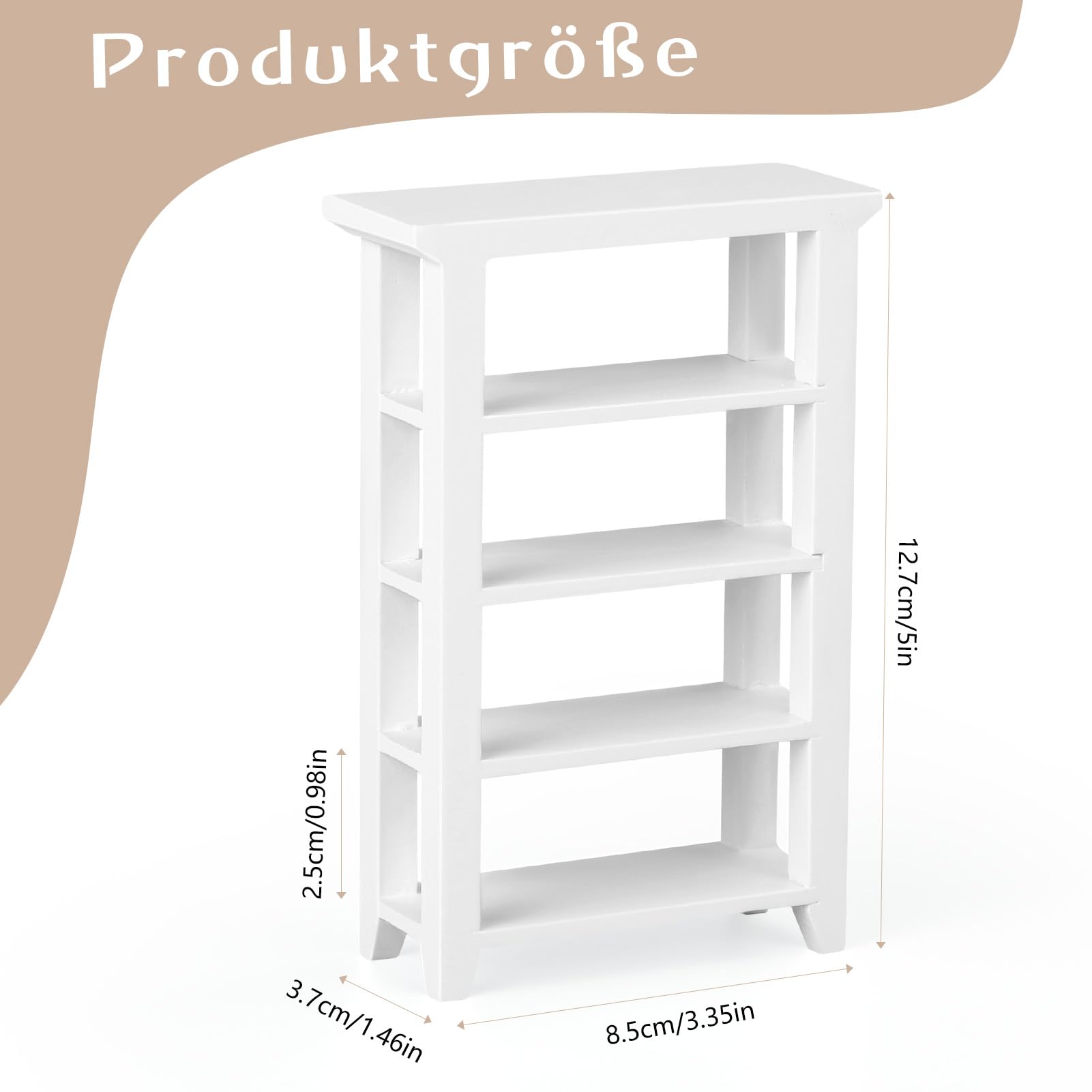 Melody Jane Puppenhaus 2-Cube Regal – Modernes Display-Regal Für Miniaturen (Maßstab 1:12)