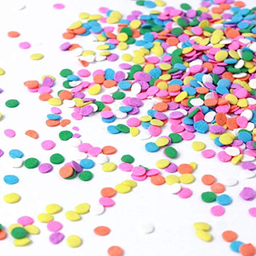 Pastel Confetti| Pink Yellow Purple Orange Blue White Colorful Candy Sprinkles Mix For Baking Edible Cake Decorations Cupcake Toppers Cookie Decorating Ice Cream Toppings, 4OZ