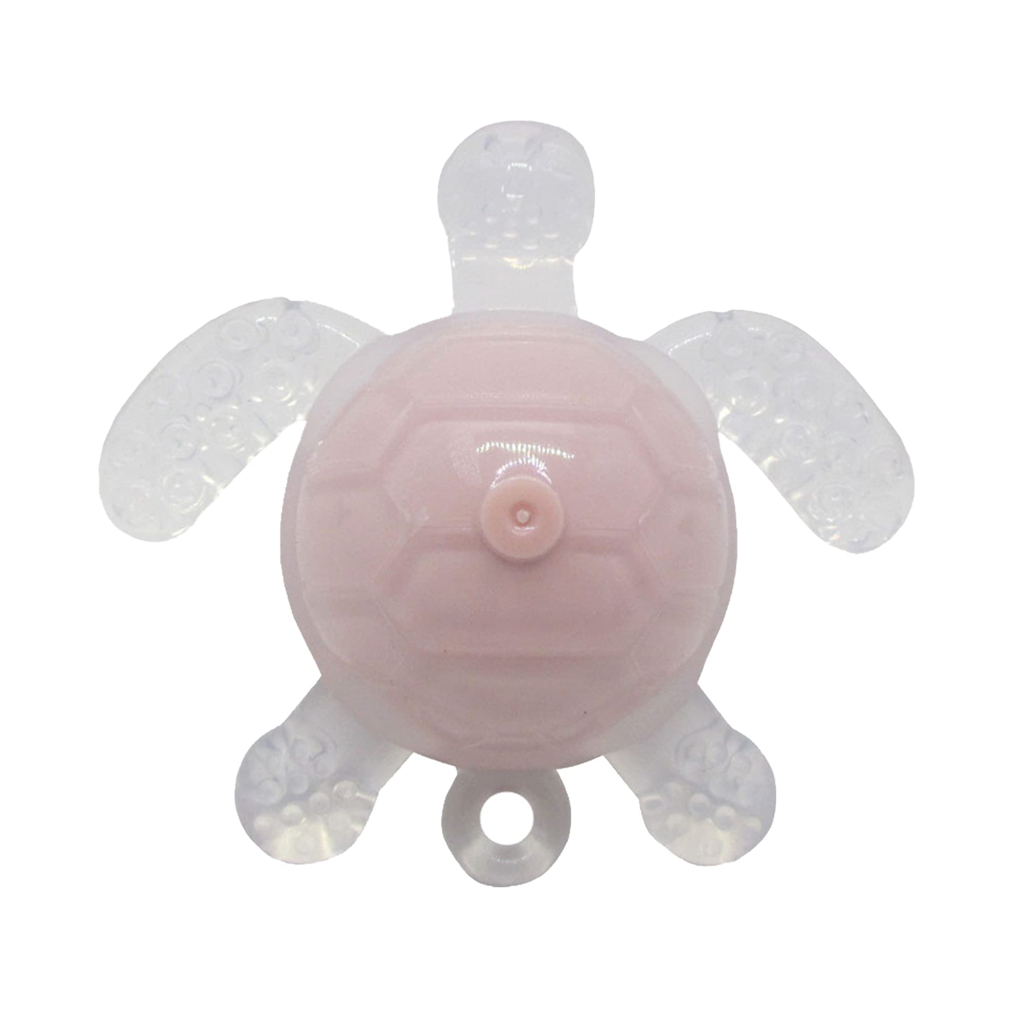 Turtle teether (Pink) Silicone Baby Teether Toy - Animal Turtle Teething Relief Toy for Babies, Toddlers, Infants, Girls & Boys - Baby Chew Toy - Stimulating & Soft Soothing Chew Toys - BPA Free