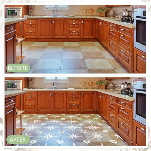 Zonon 4 Pcs 18 in Reusable Tile Stencil for Painting Large Pattern miniatura 4